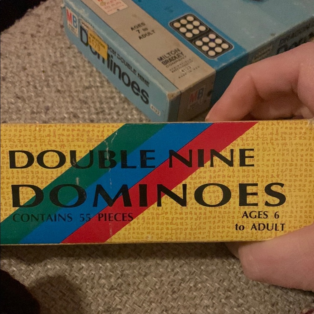 Black and White Double Nine Dominoes Board Game